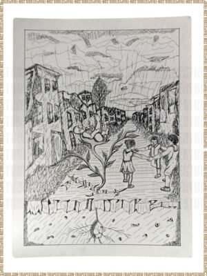 Esta pintura abstracta, elaborada con un estilo achurado, invita a la reflexión sobre los eventos del Apocalipsis. Con tonos oscuros y contrastes intensos, cada trazo cuenta una historia de transformación y renacimiento. Ideal para quienes buscan una pieza que despierte emociones y enriquezca sus espacios, esta obra de arte es un viaje visual que evoca tanto el final como el comienzo de una nueva era.