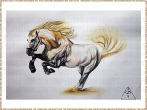 Semental Andaluz es una obra realista, creada por Leonardo Lumbreras Rodríguez, que captura con gises pastel la imponente elegancia de un garañón andaluz.